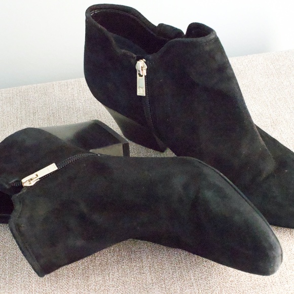 Ivanka Trump Shoes - Black Suede Ankle Boots by Ivanka Trump